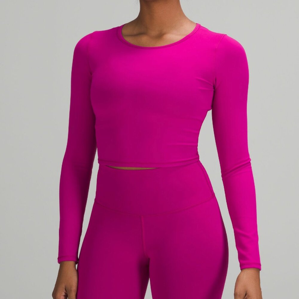 Lululemon Wunder Train Cropped Long Sleeve Shirt